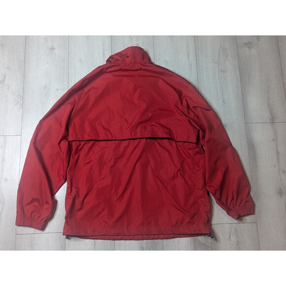 Vintage Nike Windbreaker Pullover Red 1/4 Q Zip Jacket Adult Large Vented 90's - Picture 8 of 11